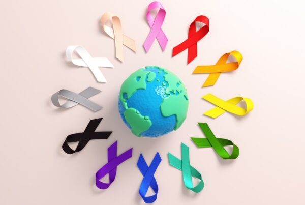 Representación médica de tipos de cáncer y opciones terapéuticas