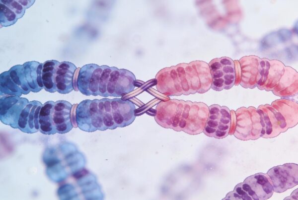 Representación de cromosomas durante la división celular relacionada con aborto espontáneo