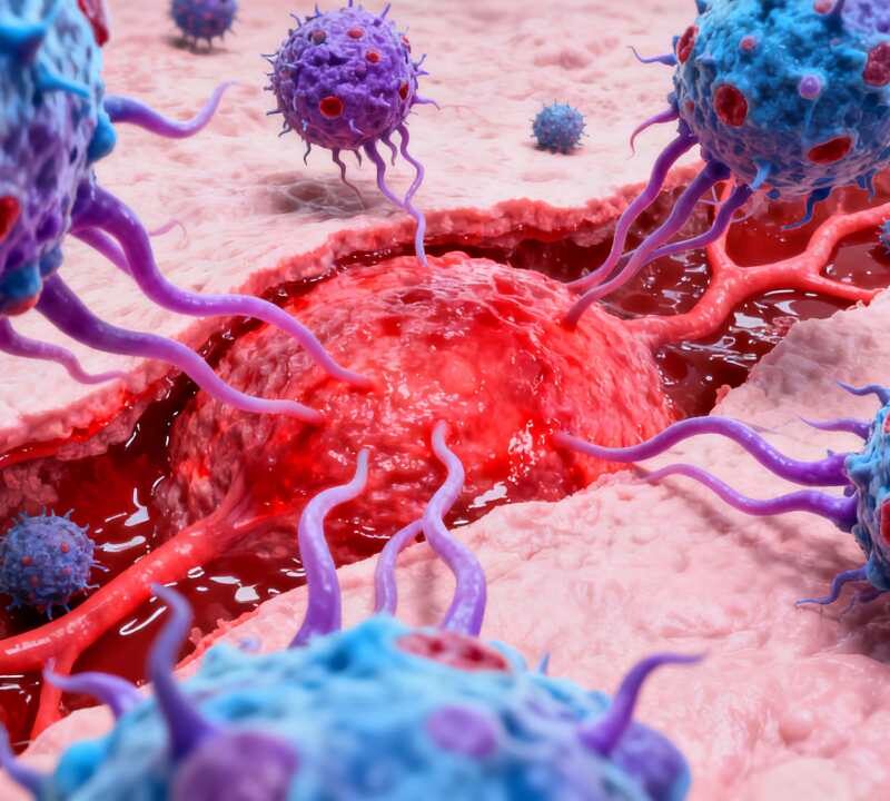 representación del sistema inmunitario atacando el propio cuerpo