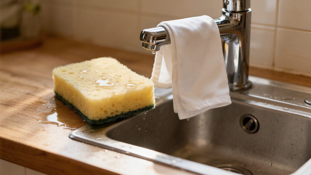 Esponjas y trapos: cómo evitar bacterias en casa